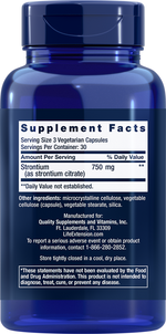 Strontium Caps 750mg 90 capsules Life Extension - Premium Vitamins & Supplements from Life Extension - Just $15.99! Shop now at Nutrigeek
