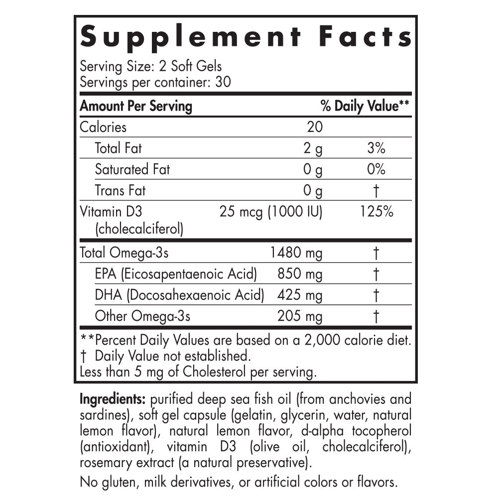 Ultimate Omega-D3 Sport 60 Softgels Nordic Naturals - Nutrigeek