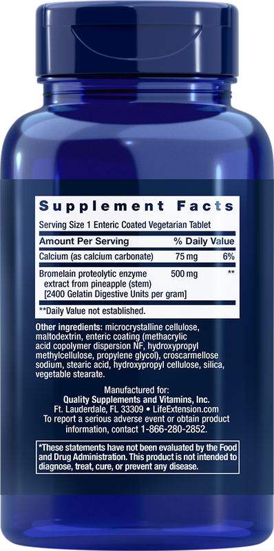 Specially-Coated Bromelain 60 tablets Life Extension - Premium Vitamins & Supplements from Life Extension - Just $15.99! Shop now at Nutrigeek