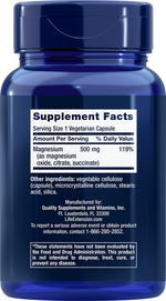 Magnesium Caps 500mg 100 capsules Life Extension - Premium Vitamins & Supplements from Life Extension - Just $9! Shop now at Nutrigeek