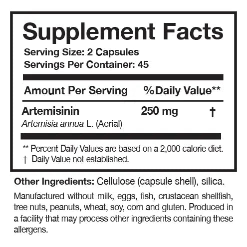 Artemisinin Solo™ 90 capsules Researched Nutritionals - Nutrigeek