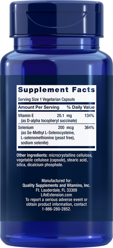 Super Selenium Complex Vit E 100 vegcaps Life Extension - Premium Vitamins & Supplements from Life Extension - Just $10.99! Shop now at Nutrigeek