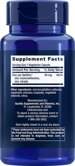 Zinc Caps 50 mg, 90 capsules Life Extension - Premium Vitamins & Supplements from Life Extension - Just $6.99! Shop now at Nutrigeek