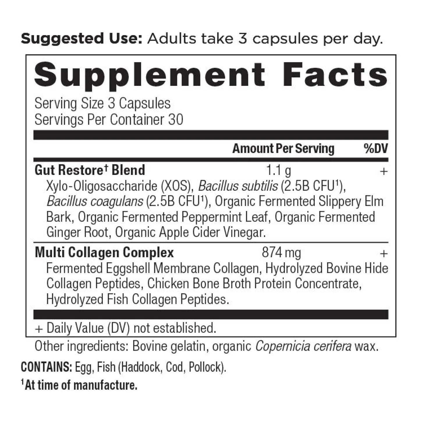 Multi Collagen Gut Restore 90 capsules Ancient Nutrition - Nutrigeek