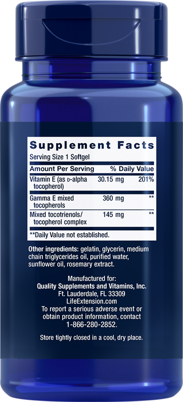 Gamma E Tocopherol/Tocotrienol 60 Softgels Life Extension - Premium Vitamins & Supplements from Life Extension - Just $30.99! Shop now at Nutrigeek