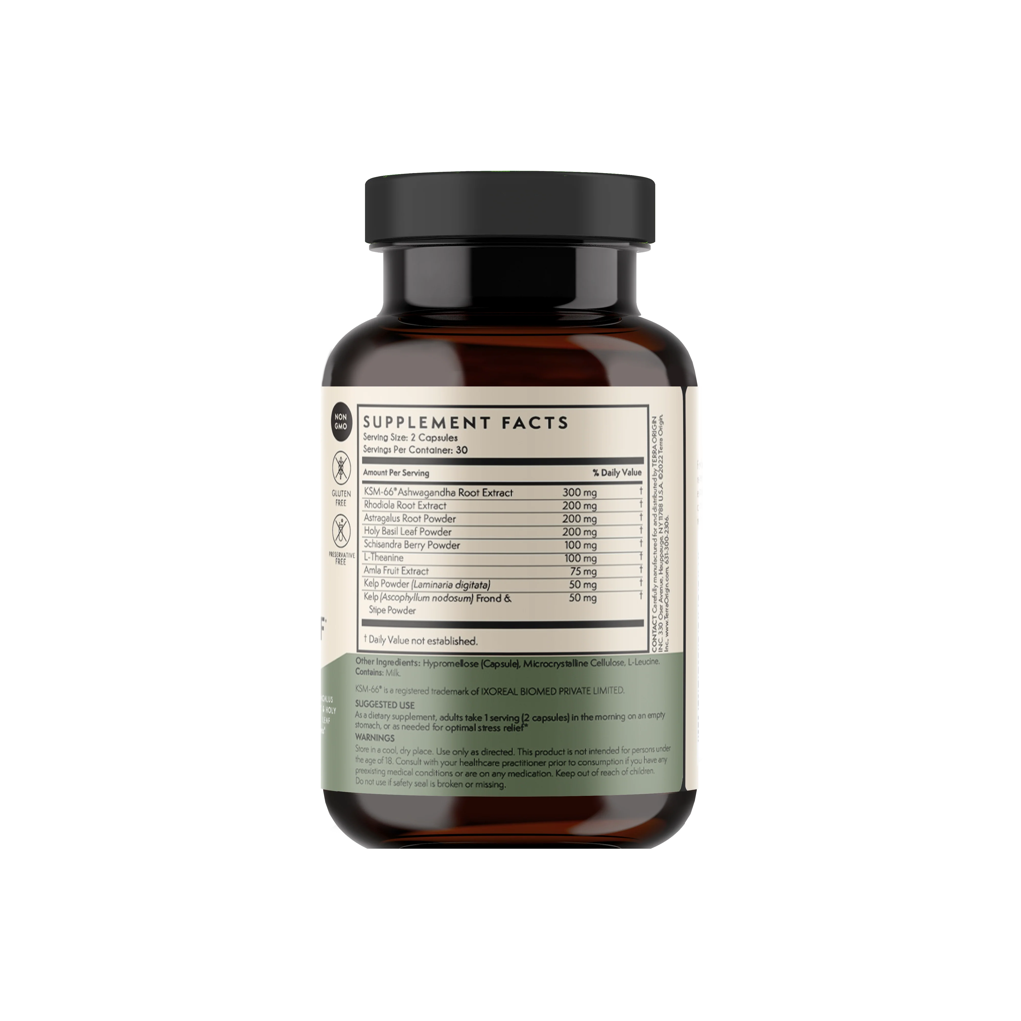 Healthy Stress Relief 60 capsules Terra Origin - Nutrigeek