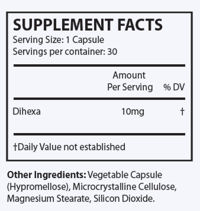 dihexa supplement DIHEXA 30 capsules nuBioAge – Nutrigeek