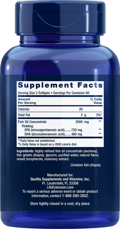 Mega EPA/DHA 120 Softgels Life Extension - Premium Vitamins & Supplements from Life Extension - Just $20.20! Shop now at Nutrigeek