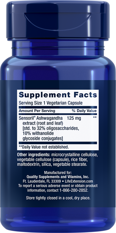 Optimized Ashwagandha 60 capsules Life Extension - Premium Vitamins & Supplements from Life Extension - Just $7.99! Shop now at Nutrigeek