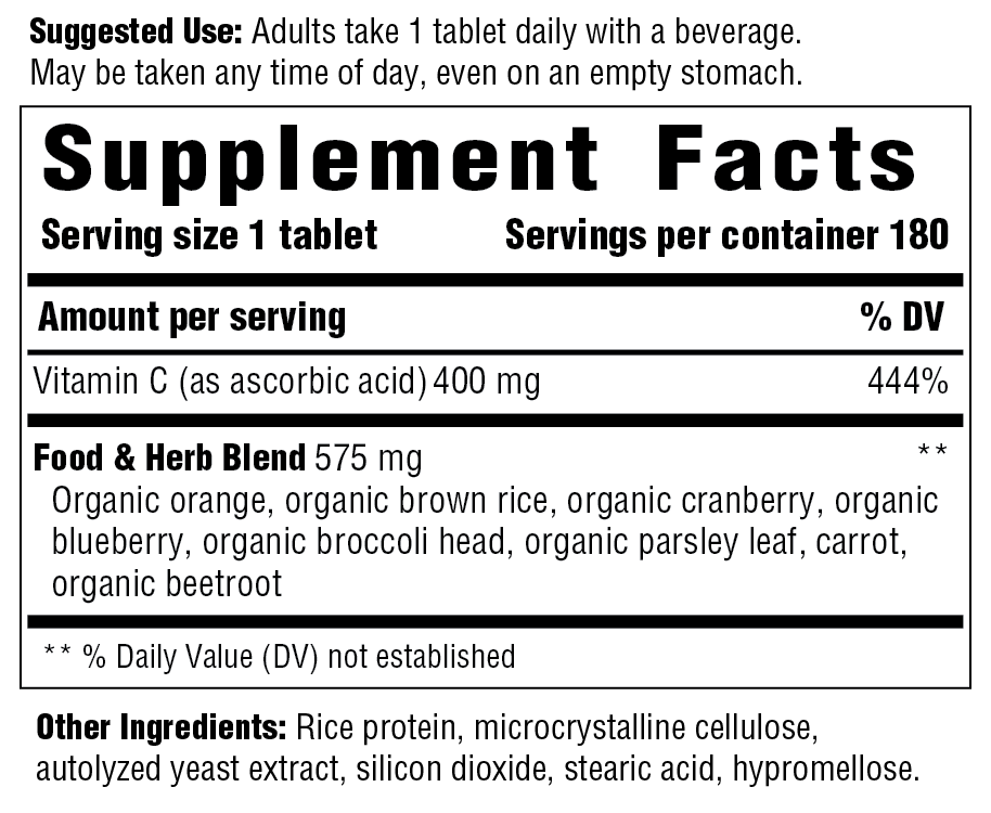 Vitamin C-400 mg 180 tablets Innate Response - Premium Vitamins & Supplements from Innate Response - Just $84.99! Shop now at Nutrigeek