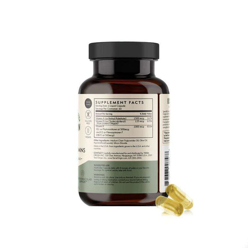 ADK Essential Vitamins 60 liquid capsules Terra Origin - Nutrigeek