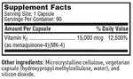 Ultra K2 Menaquinone - 4  90 capsules Klaire Labs - Premium Vitamins & Supplements from Klair Labs - Just $59.99! Shop now at Nutrigeek