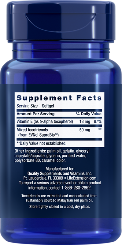 Super Absorbable Tocotrienols 60 softgels Life Extension - Premium Vitamins & Supplements from Life Extension - Just $22.99! Shop now at Nutrigeek