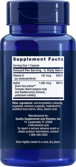 Vitamin D3 with Sea-Iodine 5000 60 capsules Life Extension - Premium Vitamins & Supplements from Life Extension - Just $10.99! Shop now at Nutrigeek