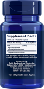 PQQ 20mg 30 capsules Life Extension - Premium Vitamins & Supplements from Life Extension - Just $24.99! Shop now at Nutrigeek