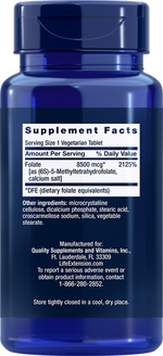High Potency Optimized Folate 30 tablets Life Extension - Premium Vitamins & Supplements from Life Extension - Just $13.99! Shop now at Nutrigeek