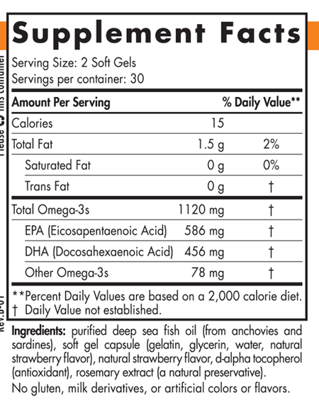 ProOmega 2000 Jr. 60 Softgels Nordic Naturals - Nutrigeek