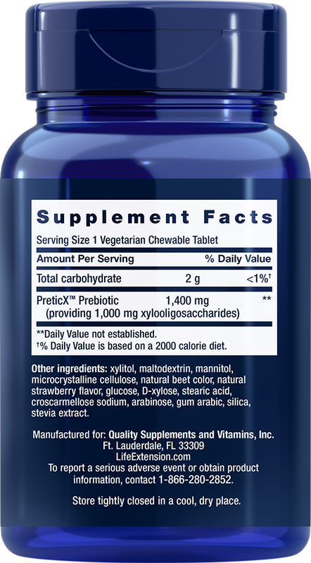 FLORASSIST Prebiotic Chewable 60 Chewables Life Extension - Premium Vitamins & Supplements from Life Extension - Just $16.99! Shop now at Nutrigeek