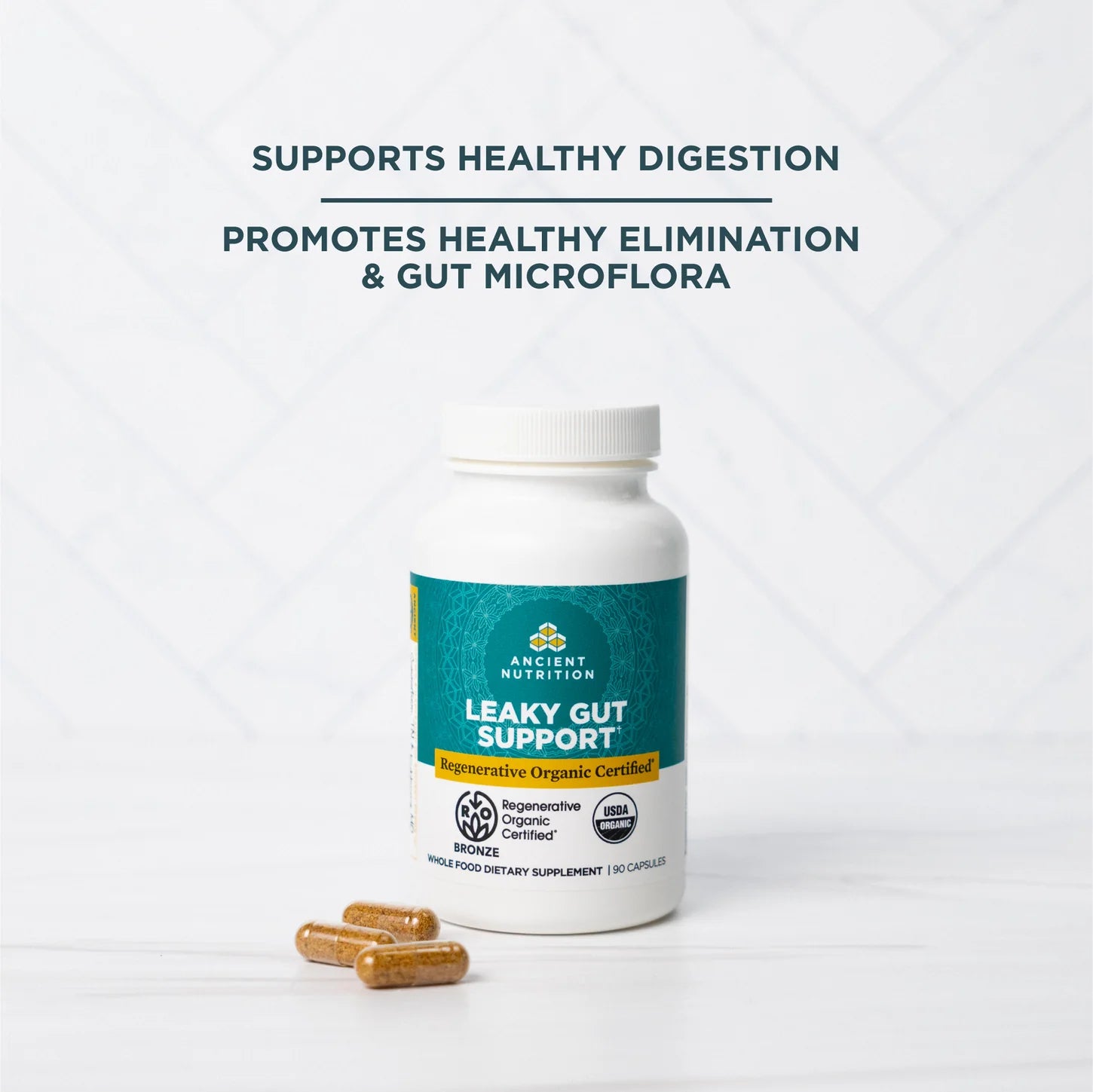 Regenerative Organic Certified™ Leaky Gut Support 90 capsules Ancient Nutrition - Nutrigeek