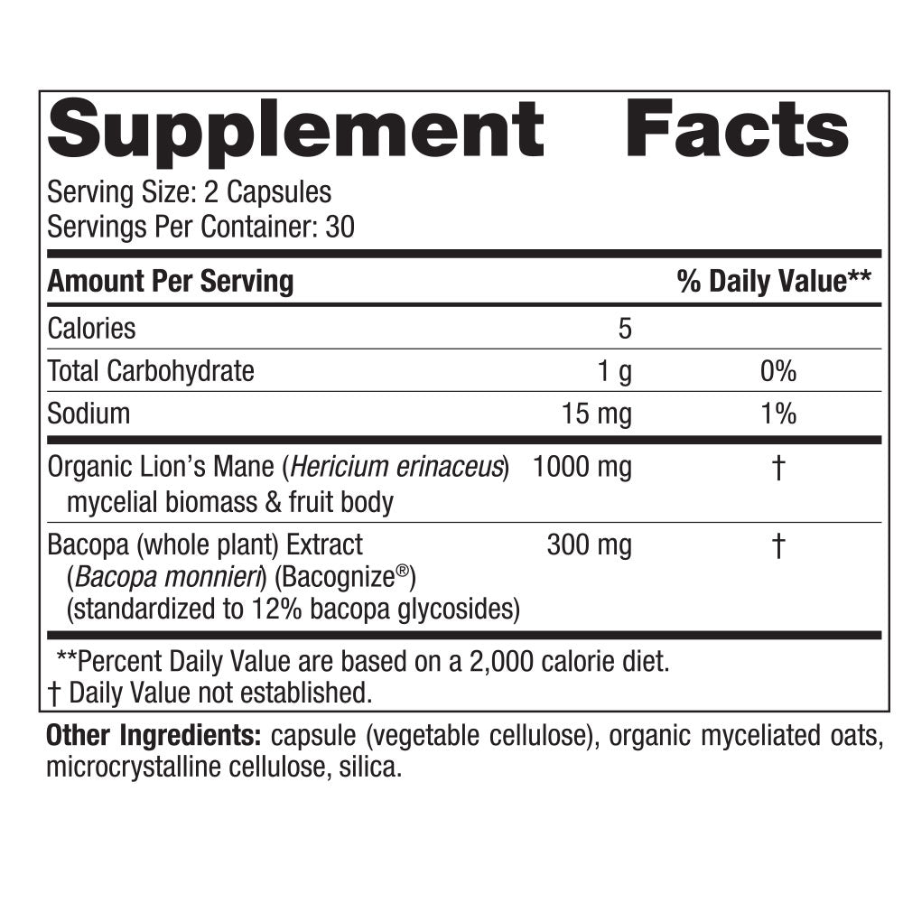 Cognition Mushroom Complex 60 Capsules Nordic Naturals - Nutrigeek
