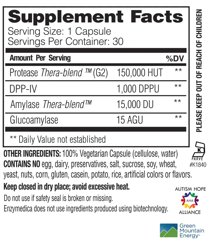 GlutenEase™ Extra Strength capsules Enzymedica - Premium Vitamins & Supplements from Enzymedica - Just $25.99! Shop now at Nutrigeek