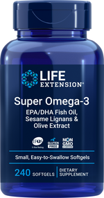 Super Omega-3 EPA/DHA Fish Oil, Sesame Lignans & Olive Extract Softgels Life Extension - Premium Vitamins & Supplements from Life Extension - Just $16.99! Shop now at Nutrigeek