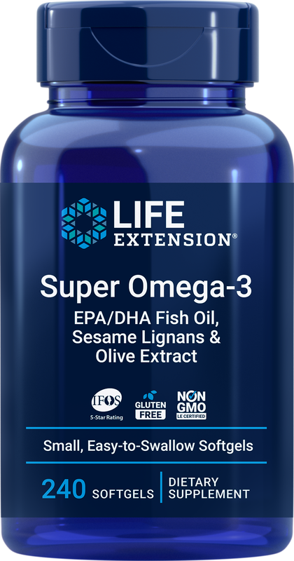 Super Omega-3 EPA/DHA Fish Oil, Sesame Lignans & Olive Extract Softgels Life Extension - Premium Vitamins & Supplements from Life Extension - Just $16.99! Shop now at Nutrigeek