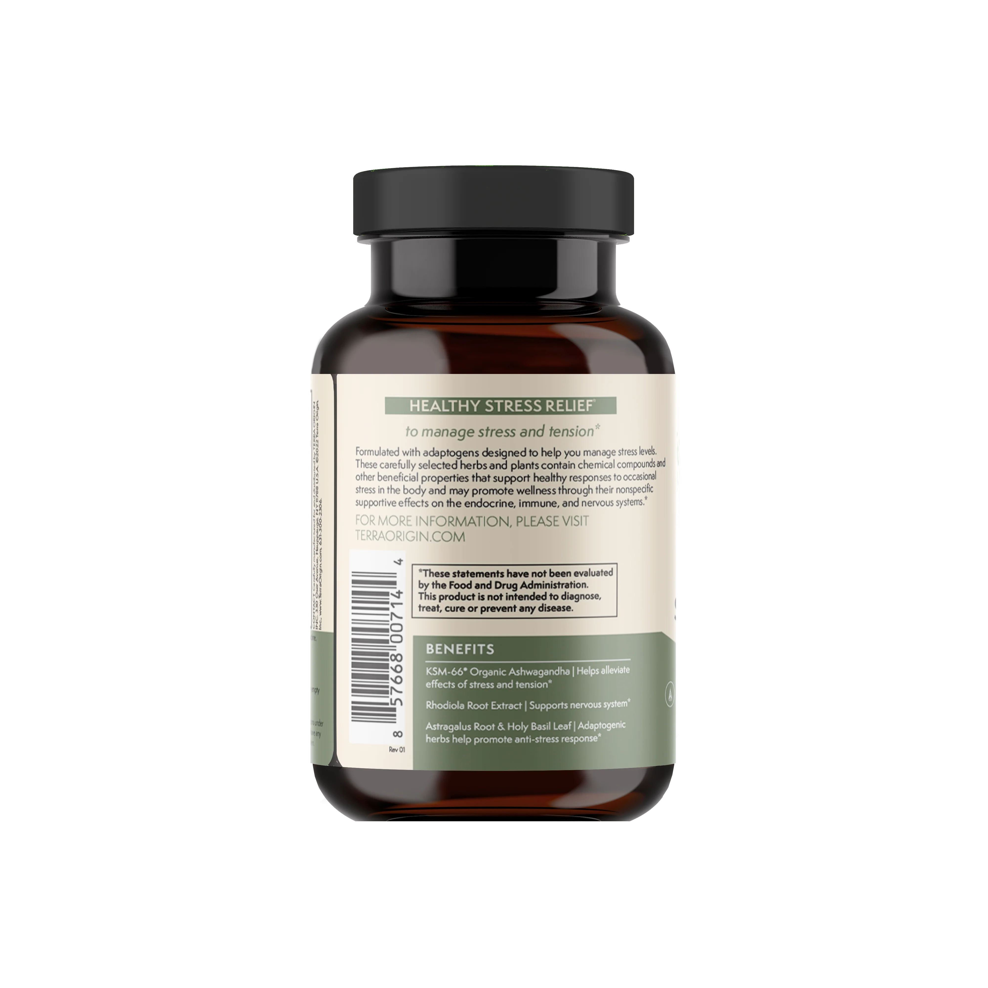 Healthy Stress Relief 60 capsules Terra Origin - Nutrigeek