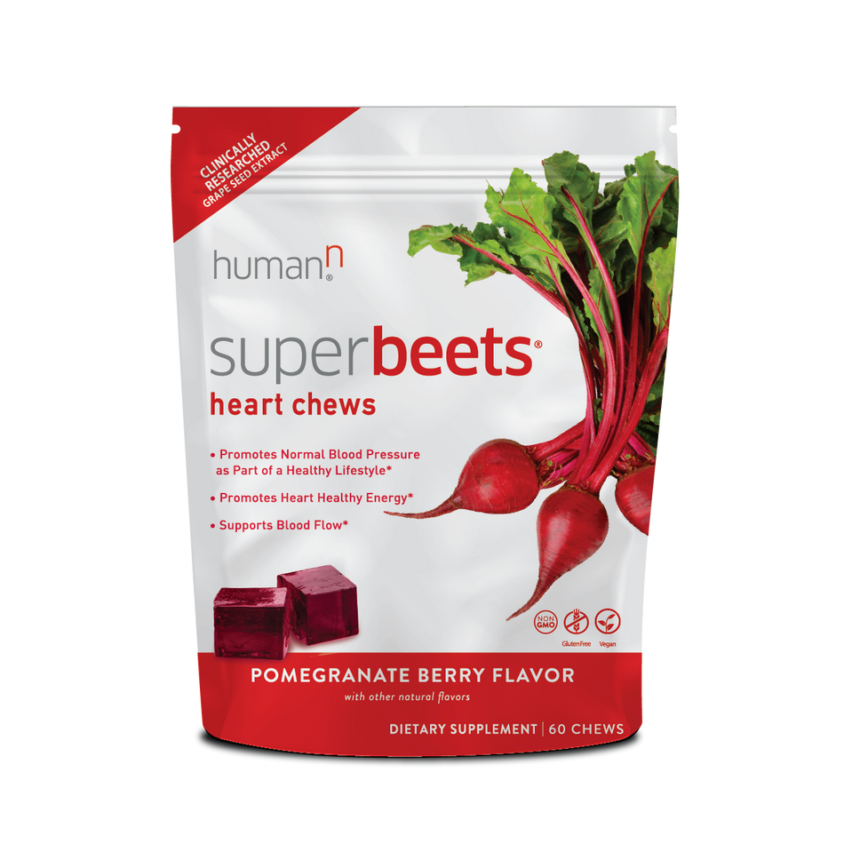 HumanN SuperBeets Heart 60 Chews Pomegranate Berry HumanN