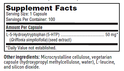 5-HTP 50mg 100 capsules Klaire Labs - Nutrigeek