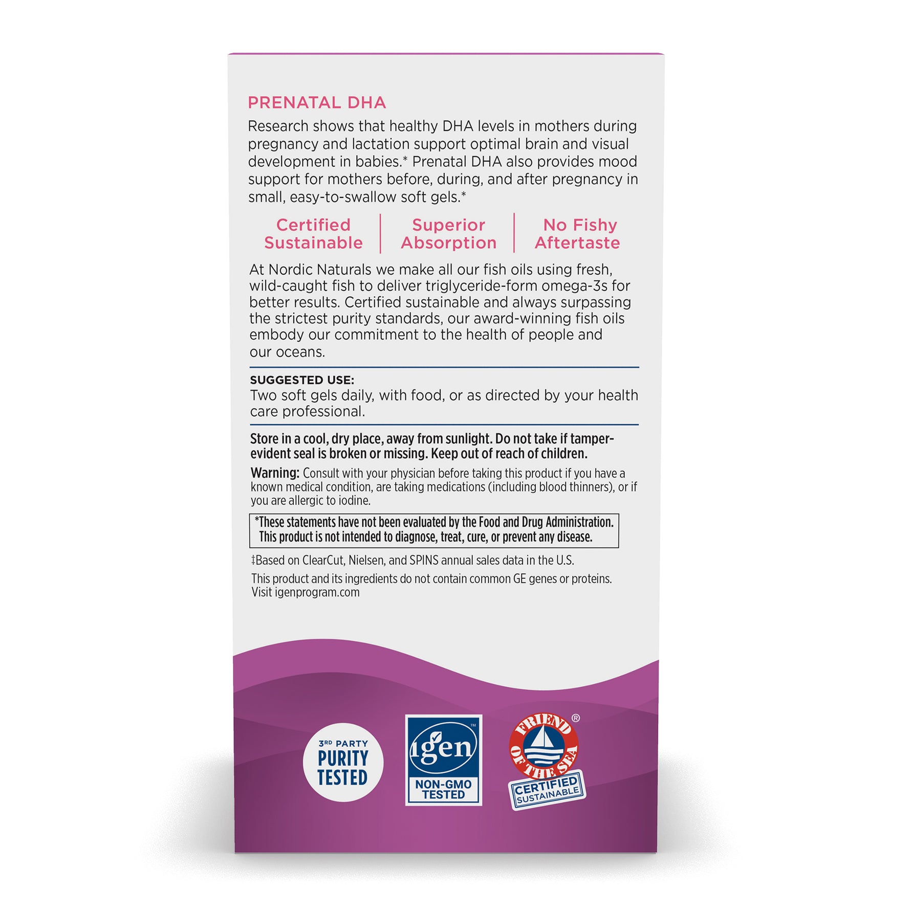 Prenatal DHA 90 Softgels Nordic Naturals - Nutrigeek
