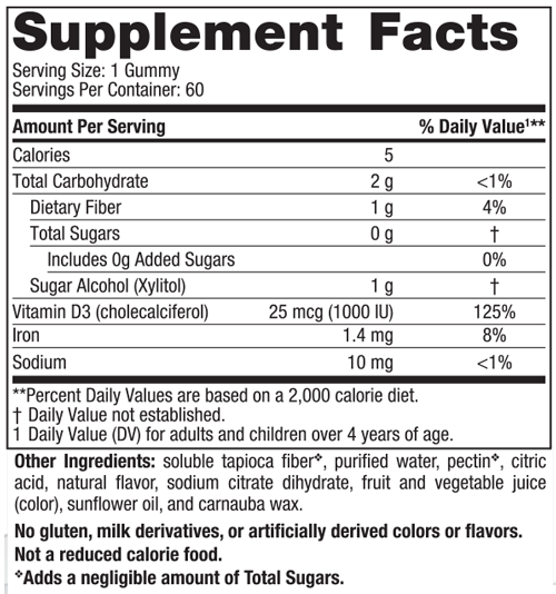 Zero Sugar Vitamin D3 1000IU 60 Gummies Nordic Naturals - Nutrigeek