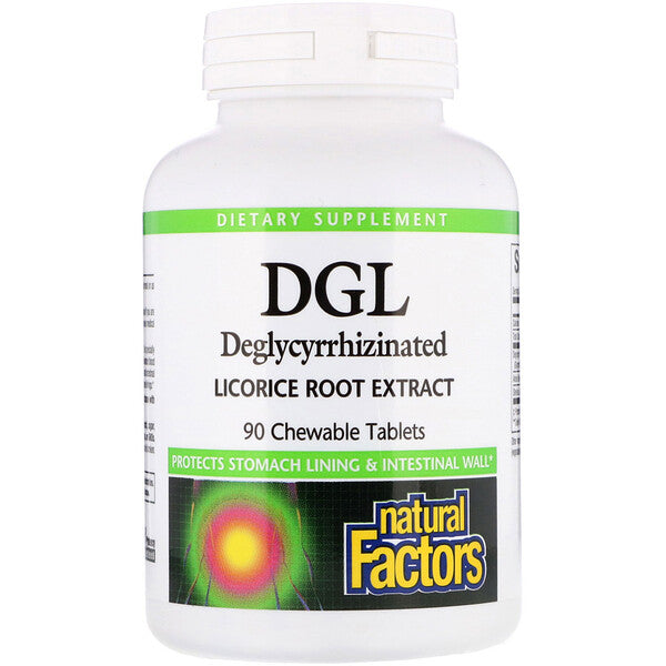DGL Deglycyrrhizinated Licorice Root Extract 90 Chewable  Natural Factors - Premium Vitamins & Supplements from Natural Factors - Just $15! Shop now at Nutrigeek