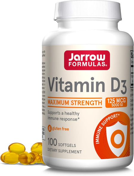 Vitamin D3 5000iu 100 Softgels Jarrow Formulas - Nutrigeek