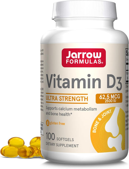 Vitamin D3 2500iu 100 Softgels Jarrow Formulas - Nutrigeek