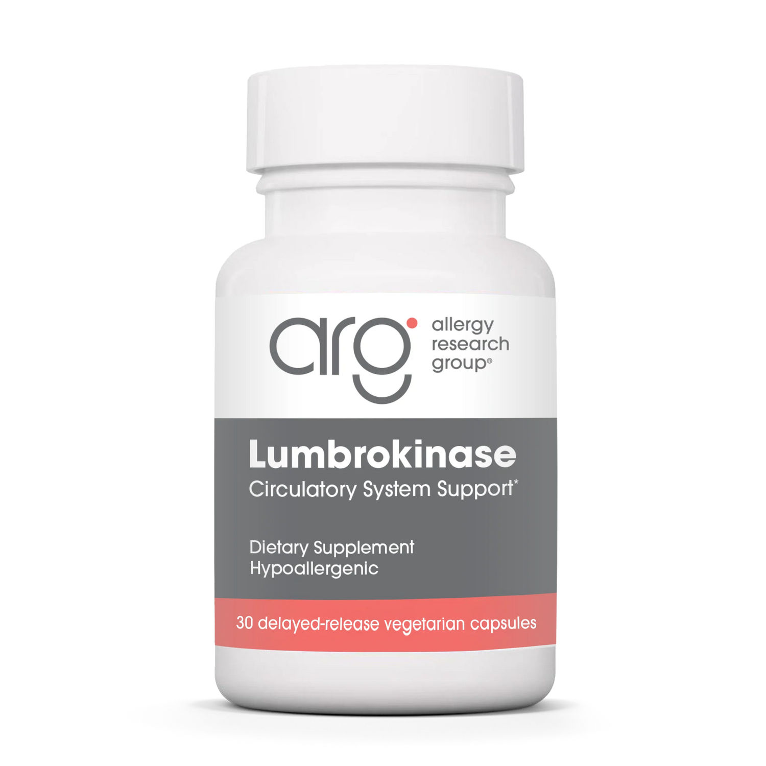 Lumbrokinase Circulatory System Support capsules Allergy Research Group