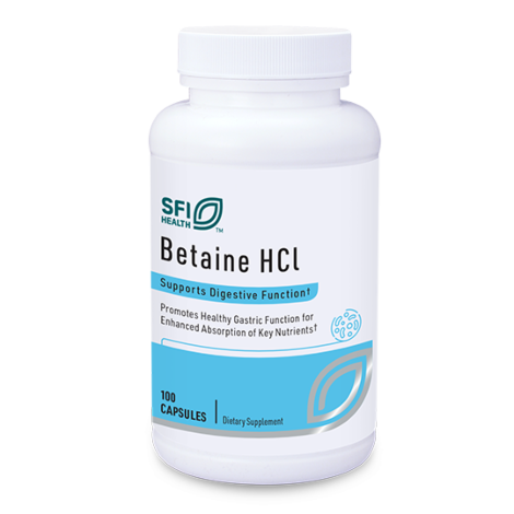 Betaine HCI 100 capsules Klaire Labs / SFI Health