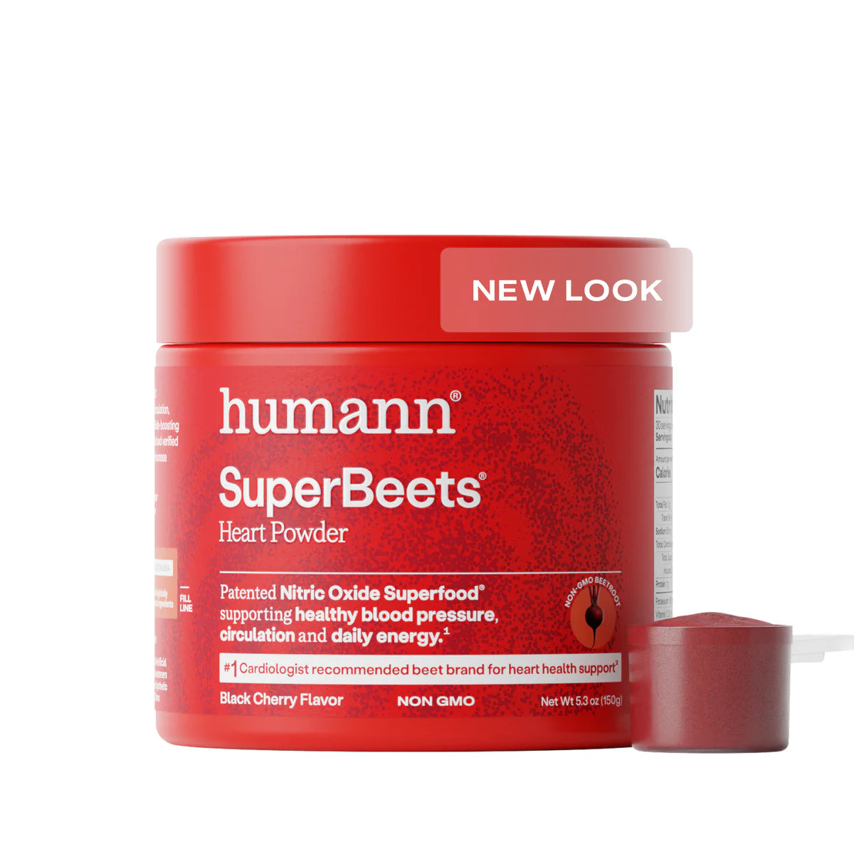 SuperBeets Heart Powder Black Cherry 5.3 oz (150 g) HumanN