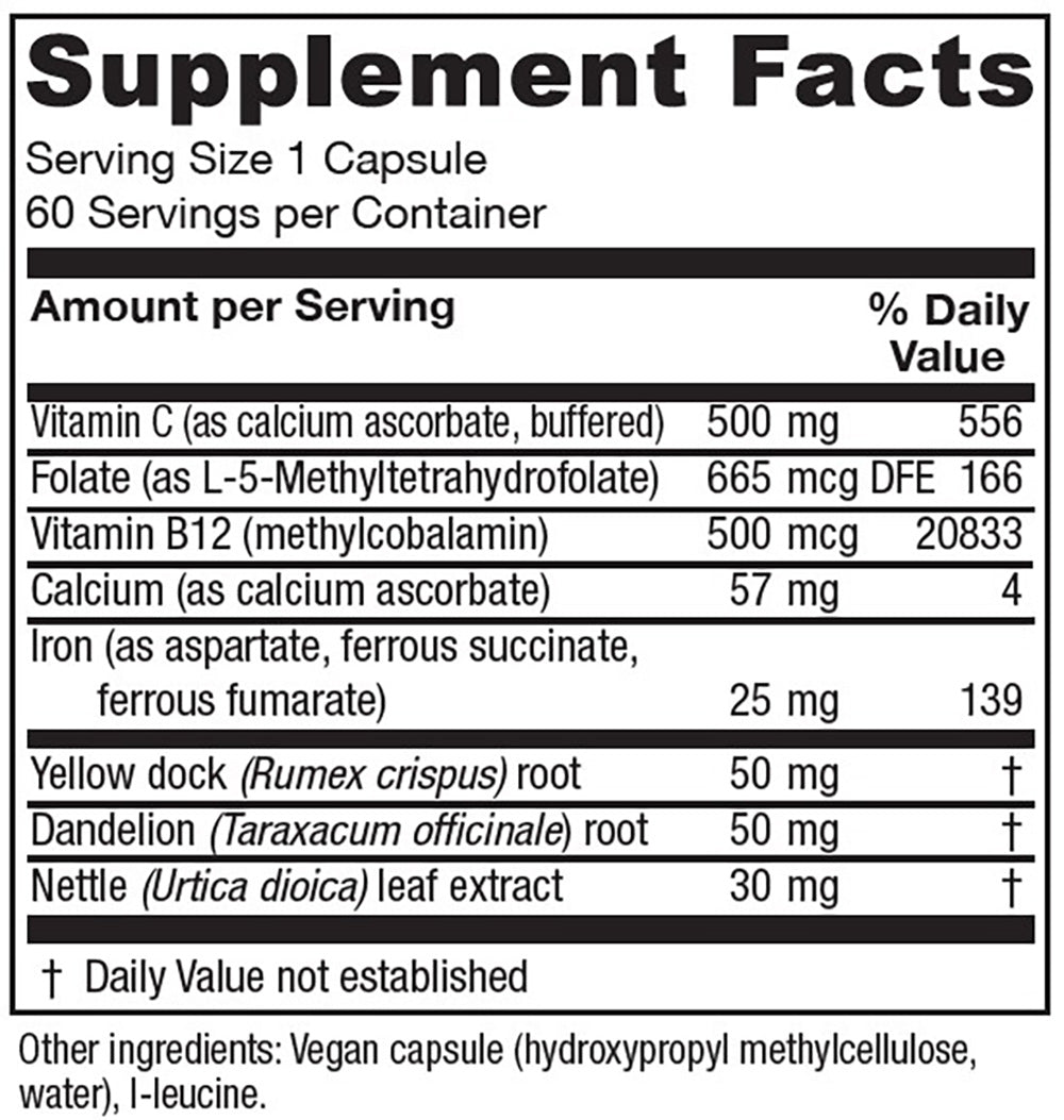 Iron Extra™ 60 capsules Vitanica - Nutrigeek