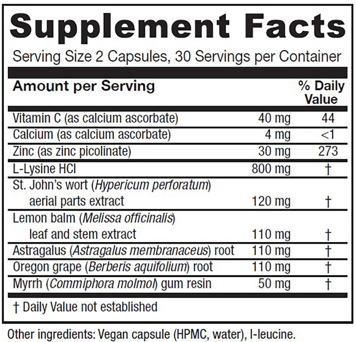 Lysine Extra™ 60 capsules Vitanica - Nutrigeek