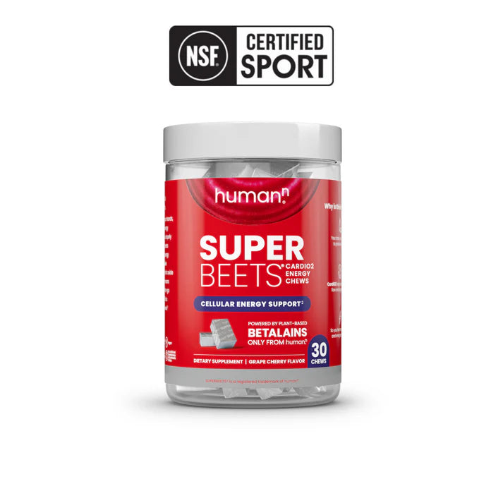 SuperBeets CardiO2 Energy Chews Grape Cherry 30 Chews HumanN