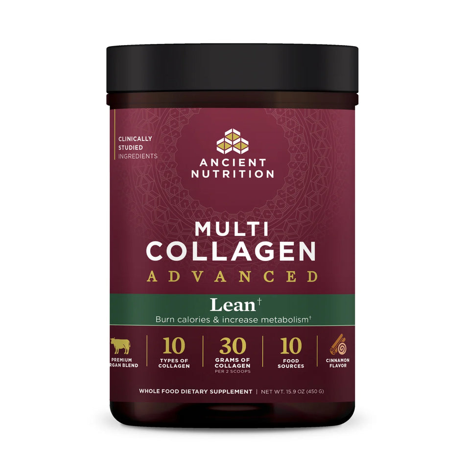 Multi Collagen Advanced Lean Powder Cinnamon 25 Servings Ancient Nutrition