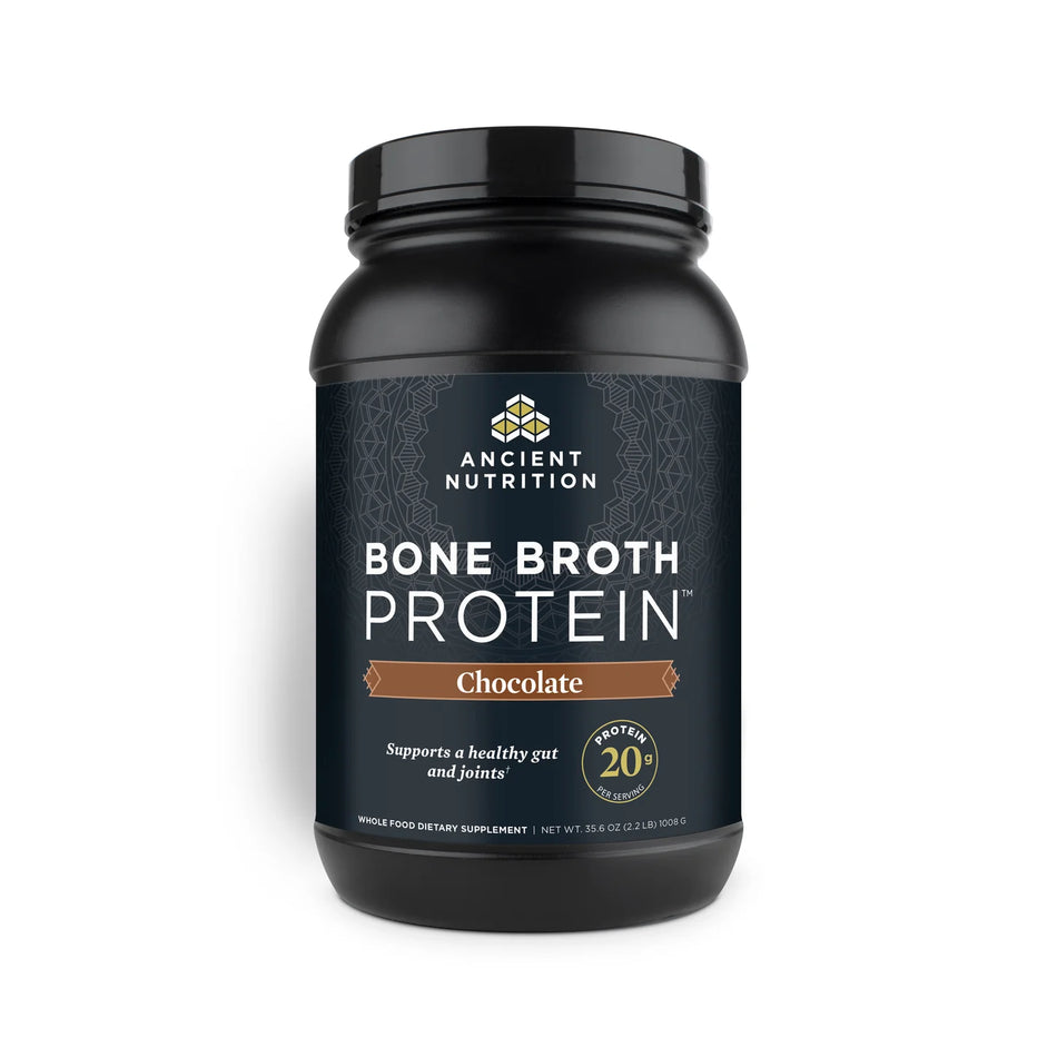 Bone Broth Protein Powder Chocolate 40 Serving Ancient Nutrition
