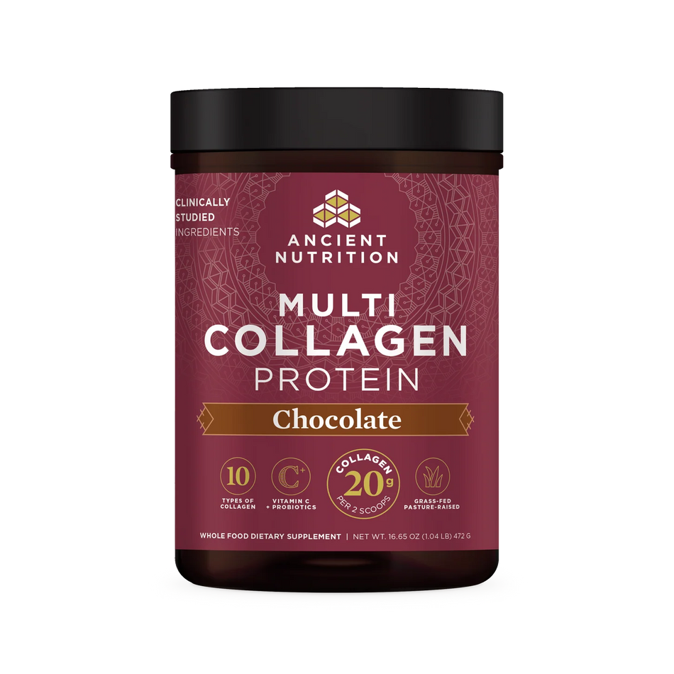 Multi Collagen Protein Powder Chocolate 40 Serving Ancient Nutrition