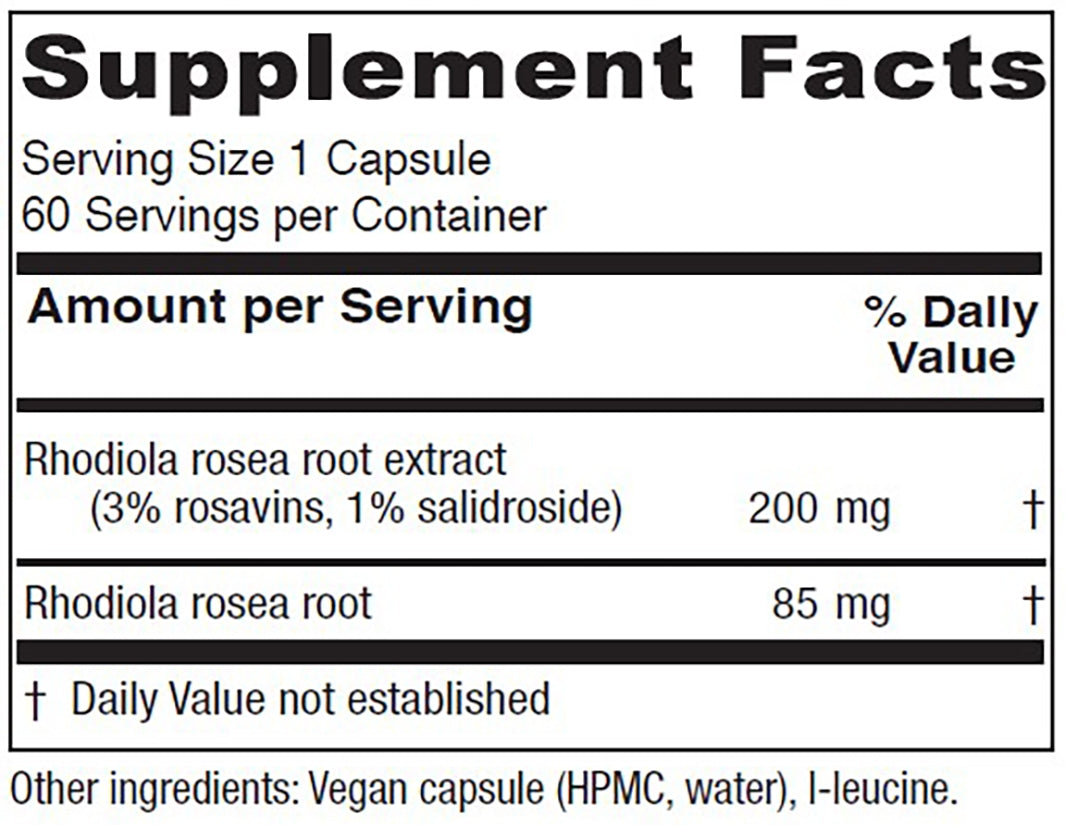 Rhodiola 60 capsules Vitanica - Nutrigeek