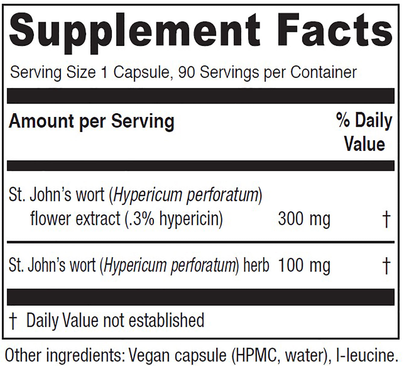 St. John's Wort 90 capsules Vitanica - Nutrigeek