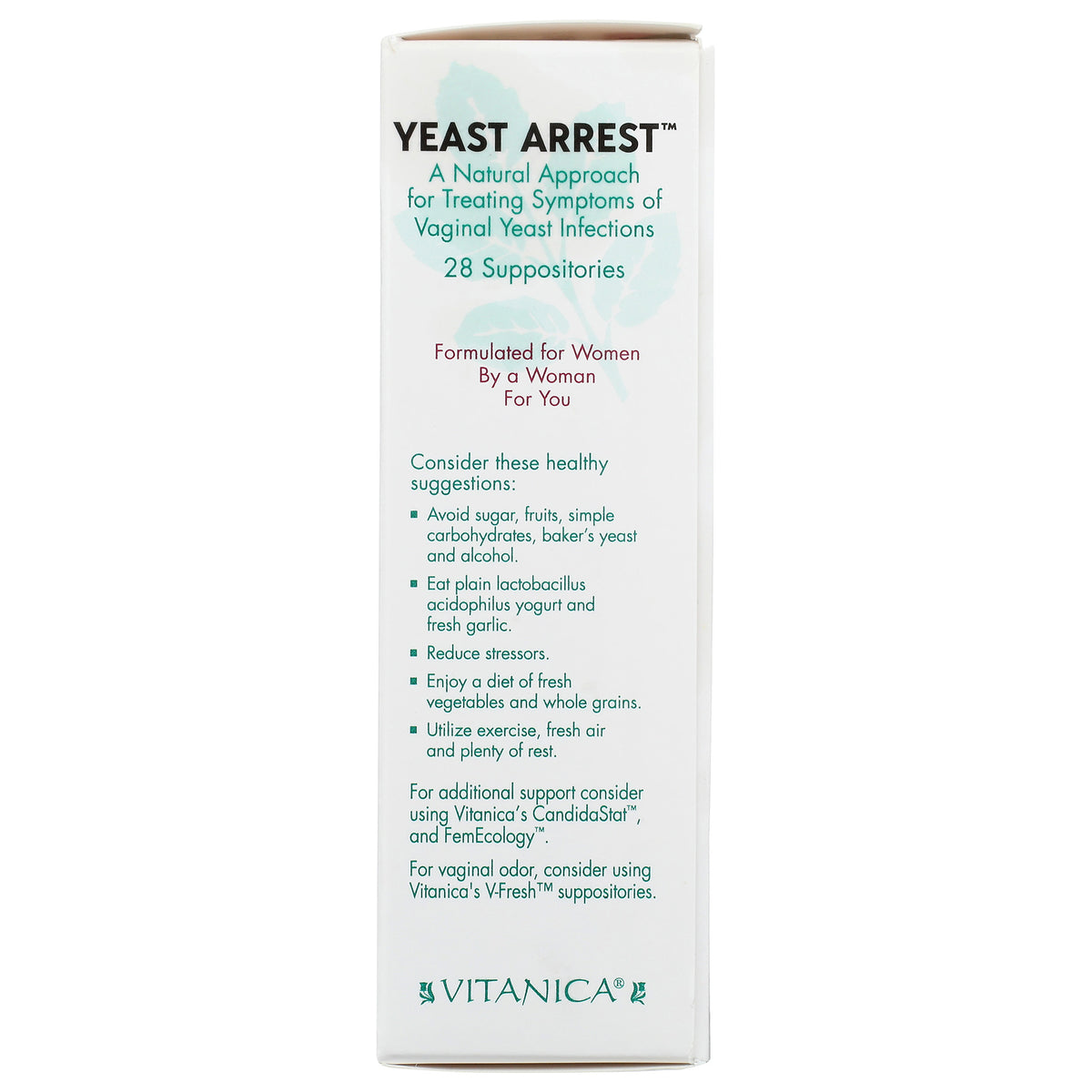 Yeast Arrest® Suppositories Vitanica - Nutrigeek