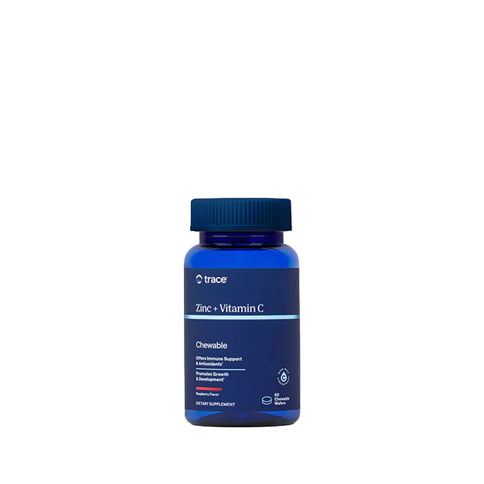 Zinc + Vitamin C - Raspberry 60 chewable wafers Trace Minerals Research