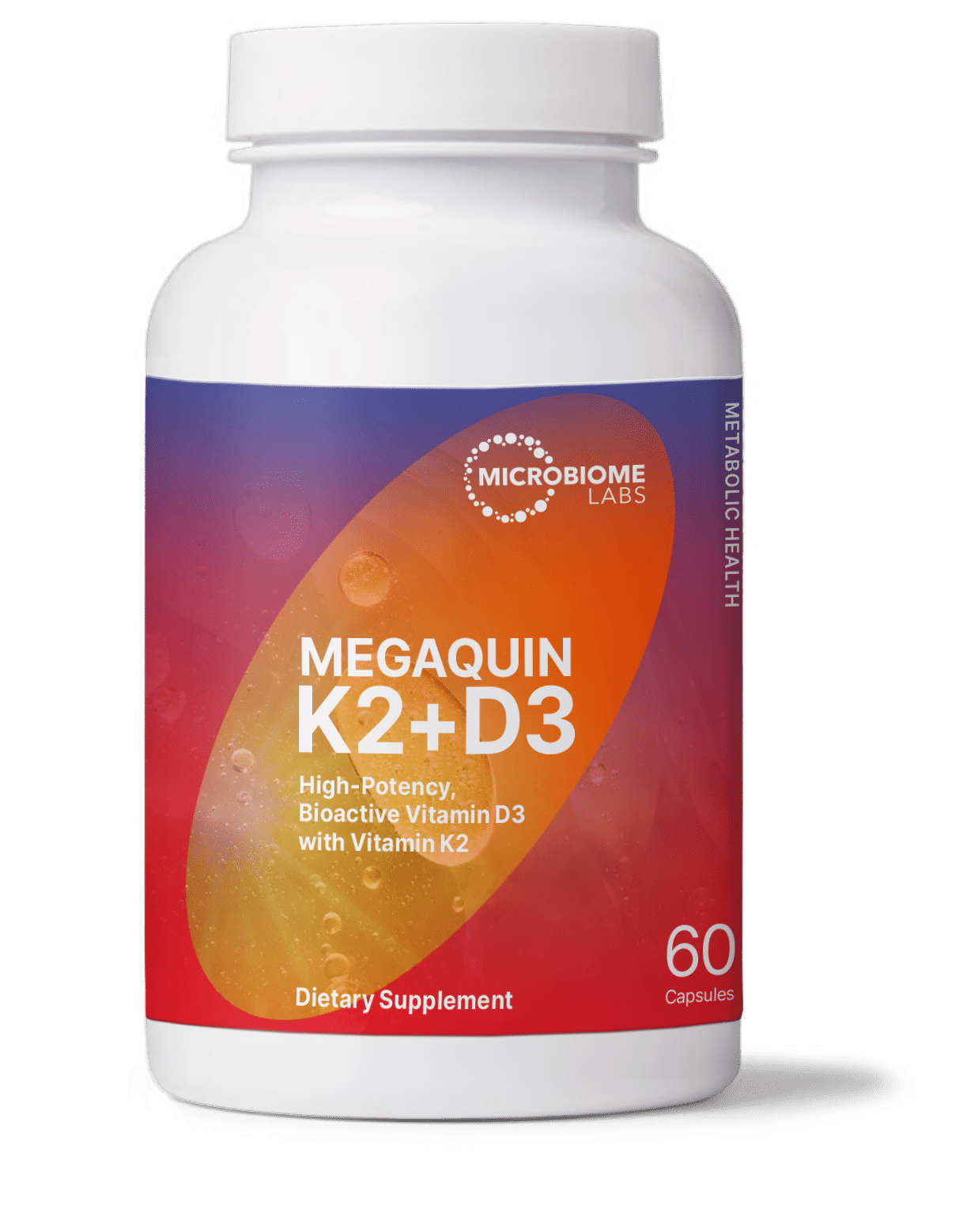 MegaQuin K2 D3 60 capsules Microbiome Labs