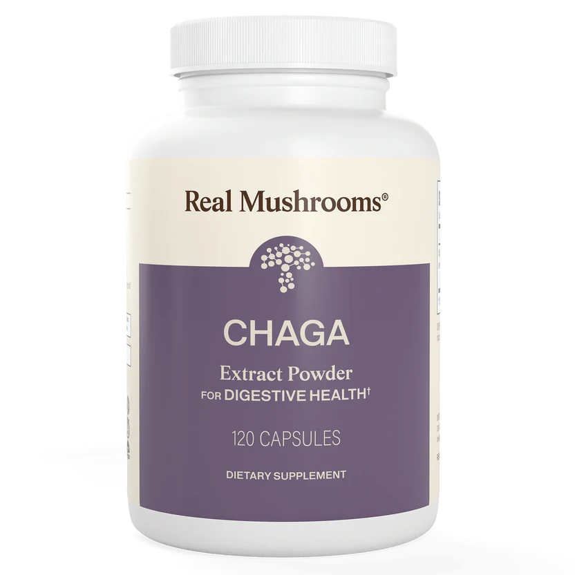 Chaga Extract Organic 1000 mg Capsules Real Mushrooms